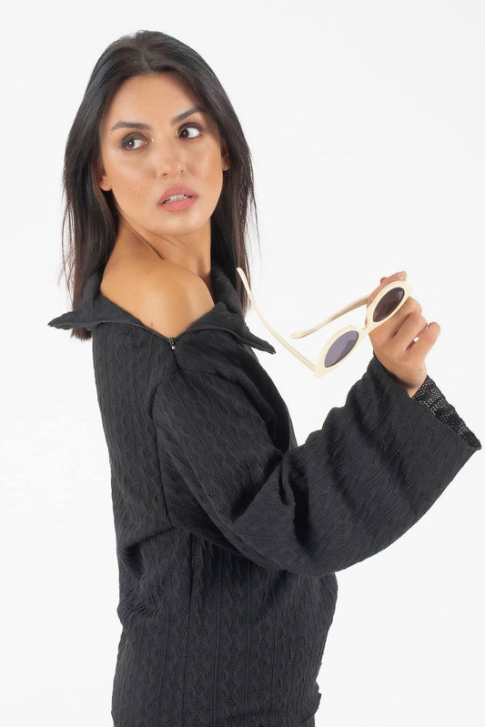 Σετ πλεκτό μπλούζα - παντελόνι