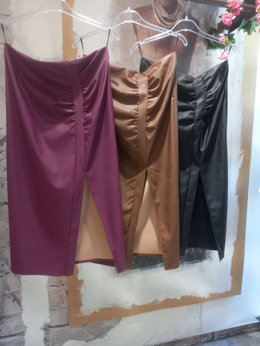 Φούστα pencil δερματίνης