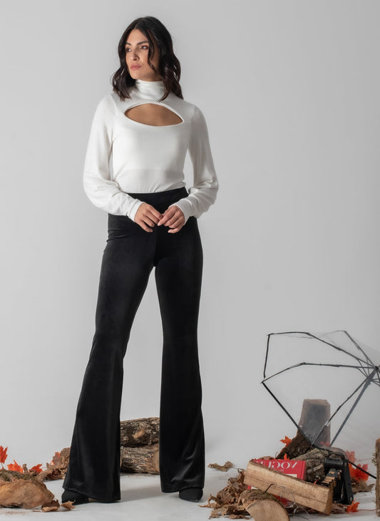 Παντελόνα καμπάνα βελουτέ