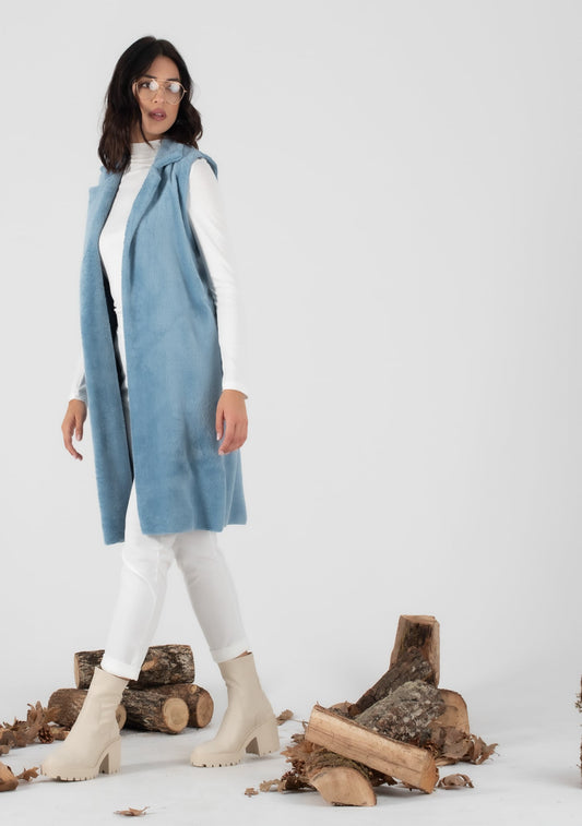 Γιλέκο από faux γουνάκι