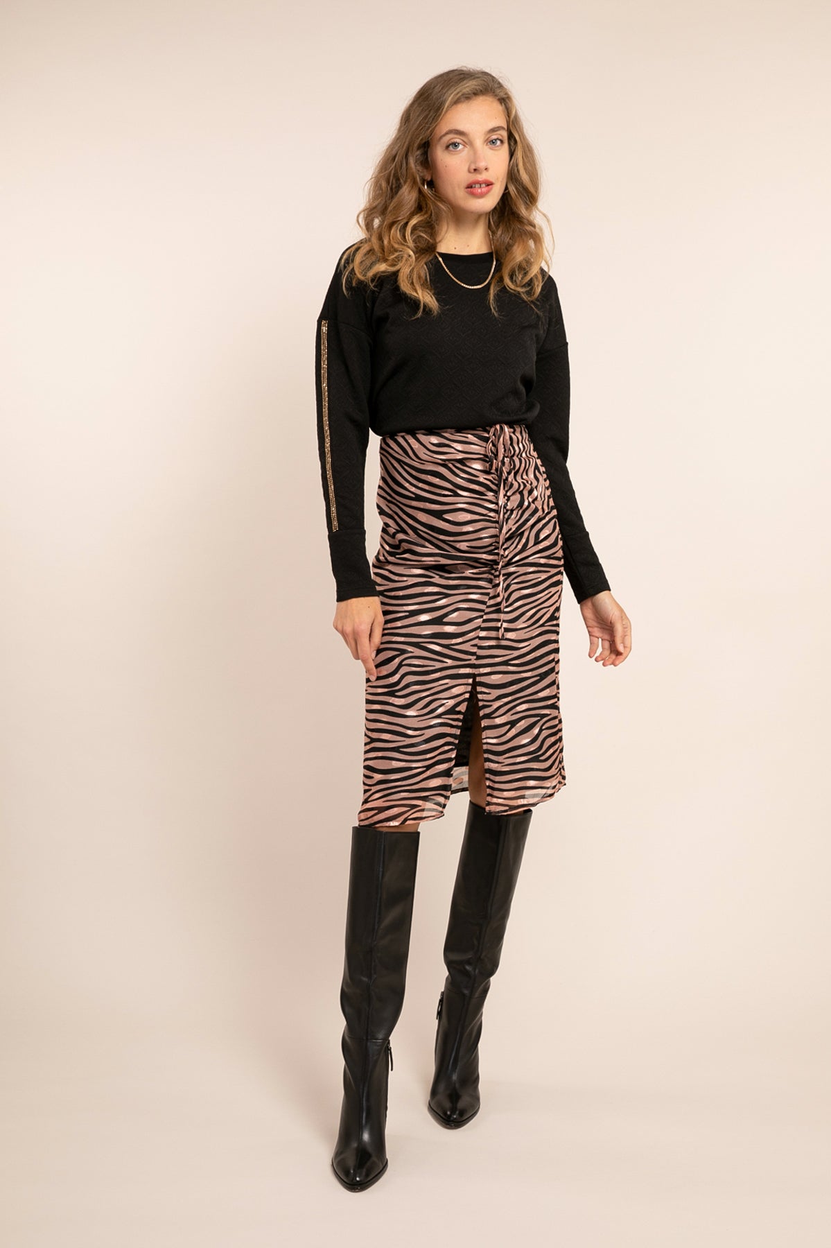 Φούστα midi animal printed