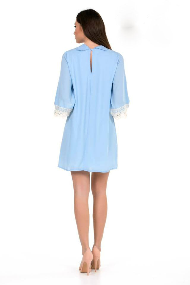 Φόρεμα μίνι με λεπτομέρειες δανδέλας