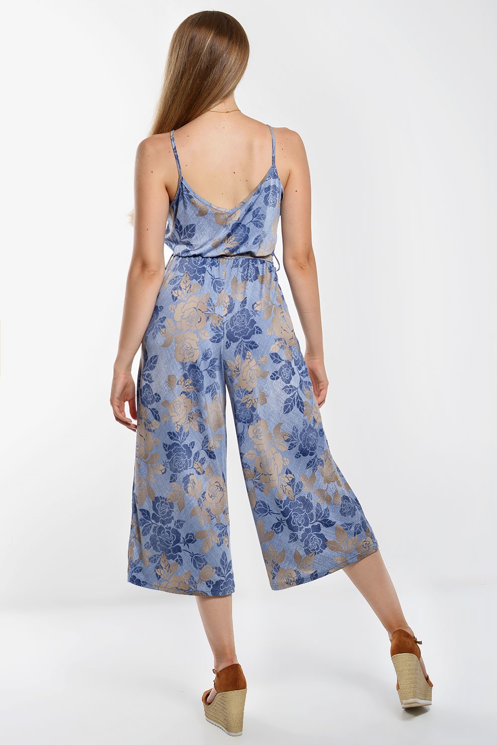 Ολόσωμη ζιπ κιλότ floral