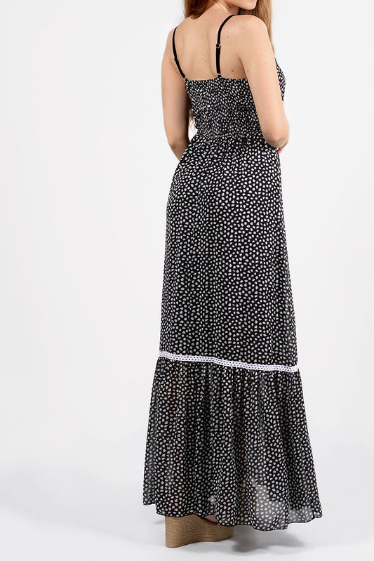 Φόρεμα maxi πουά