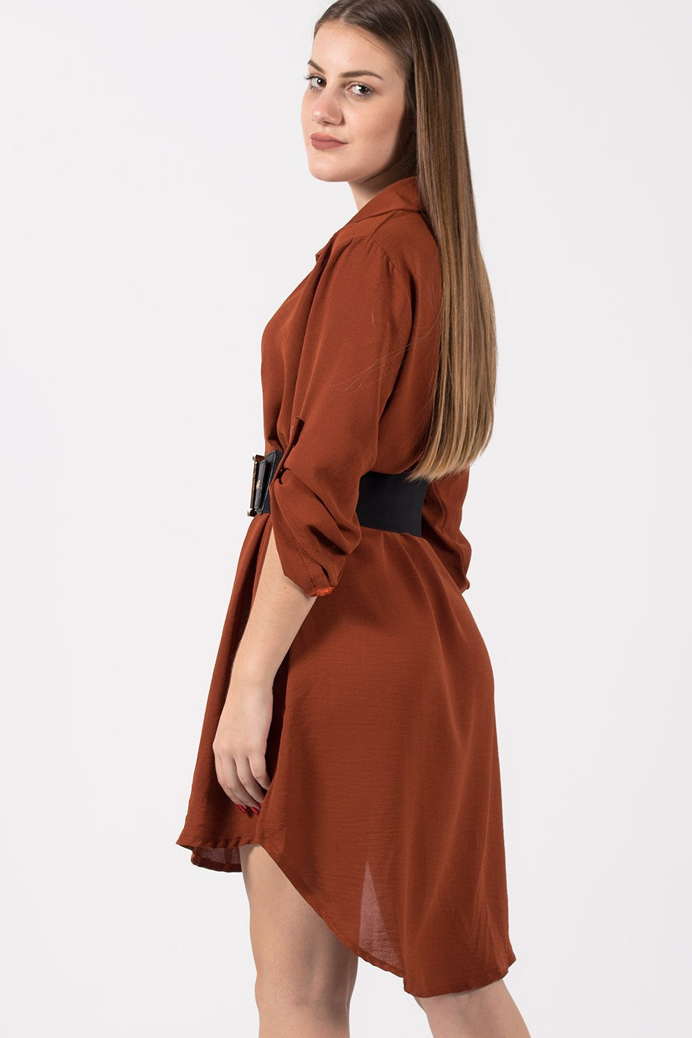 Πουκαμίσα ασύμμετρη χωρίς κουμπιά