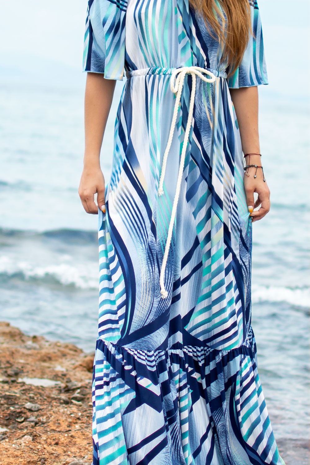 Φόρεμα maxi εμπριμέ