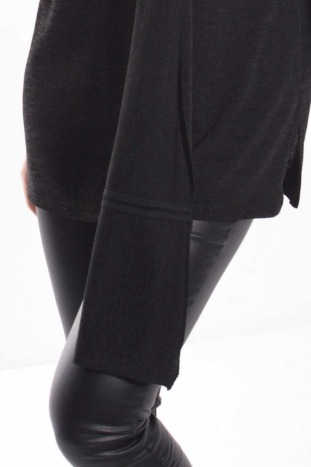 Μπλούζα πλεκτή με κασκόλ