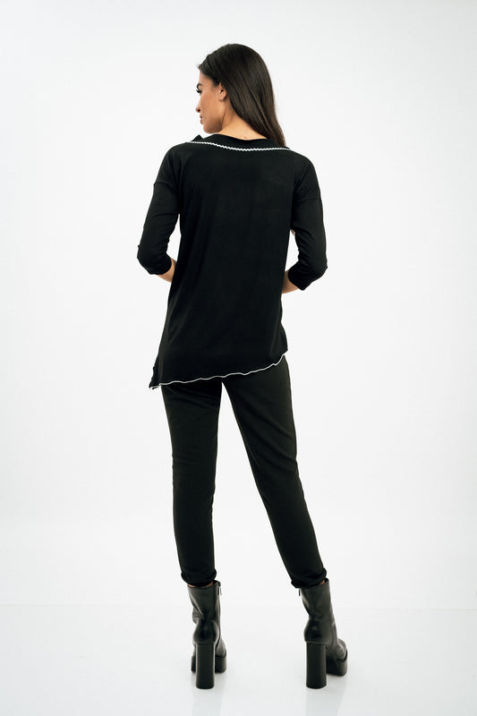 Μπλούζα ασύμμετρη με τρέσσα
