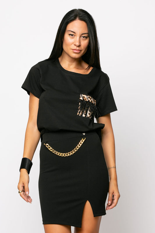 Φούστα mini ασύμμετρη