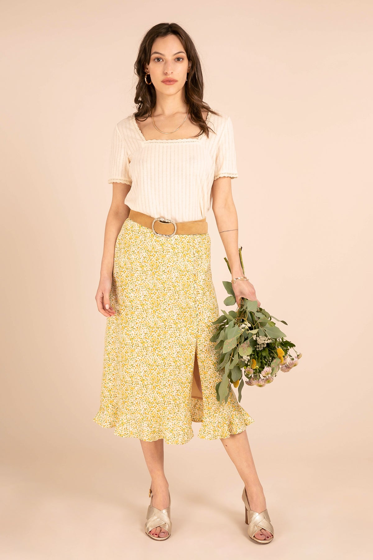 Φούστα midi floral