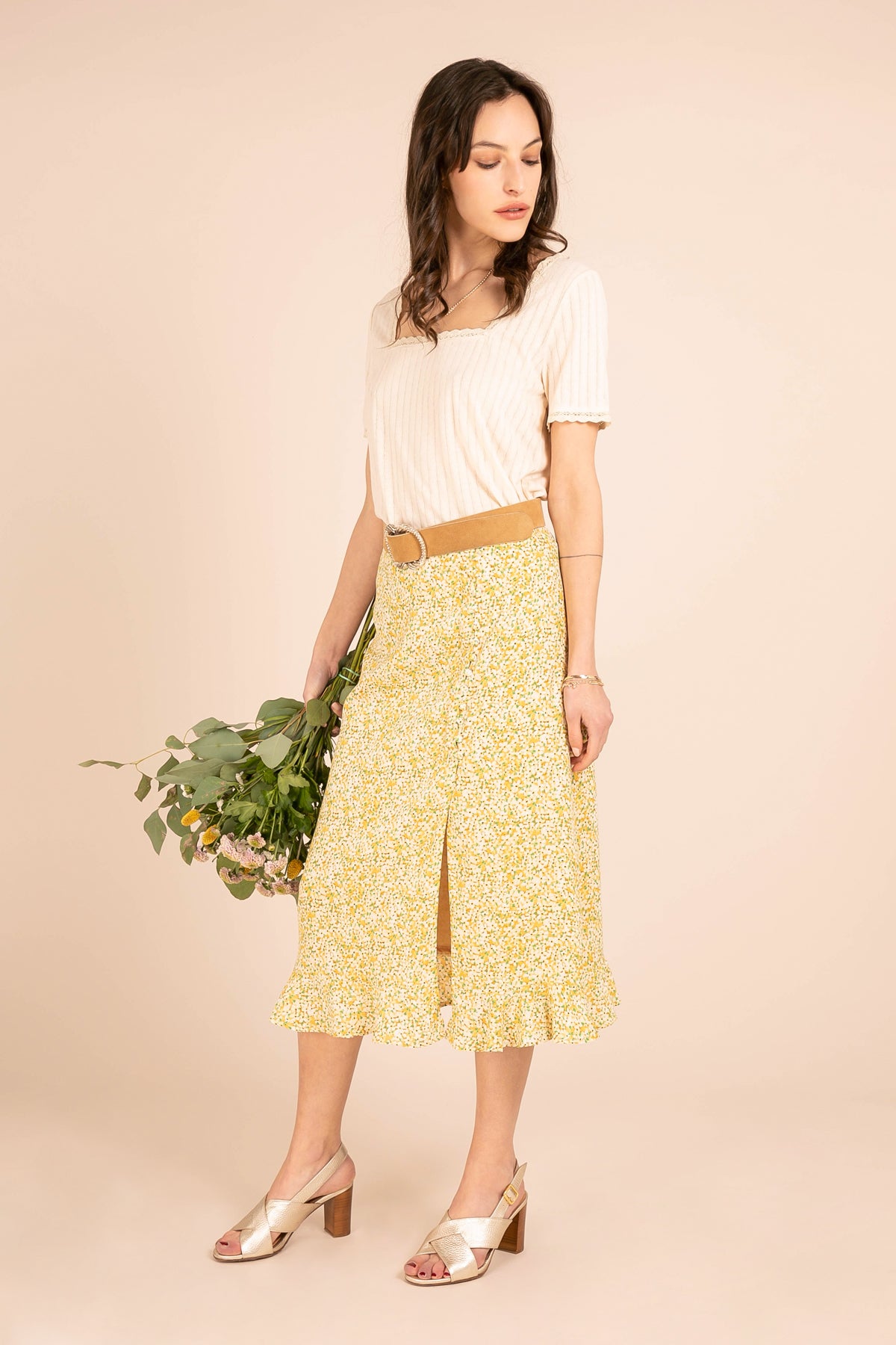 Φούστα midi floral