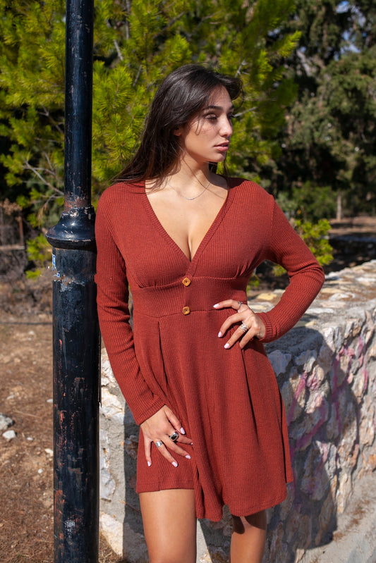 Φόρεμα mini rib