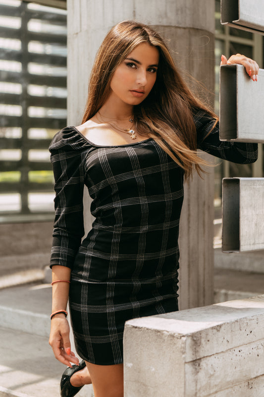 Φόρεμα mini καρό