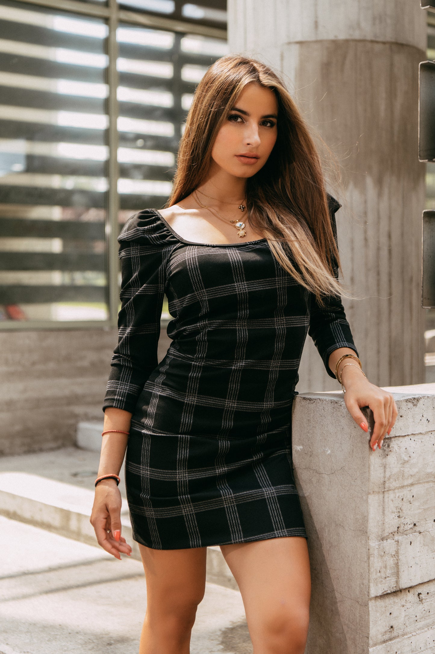 Φόρεμα mini καρό