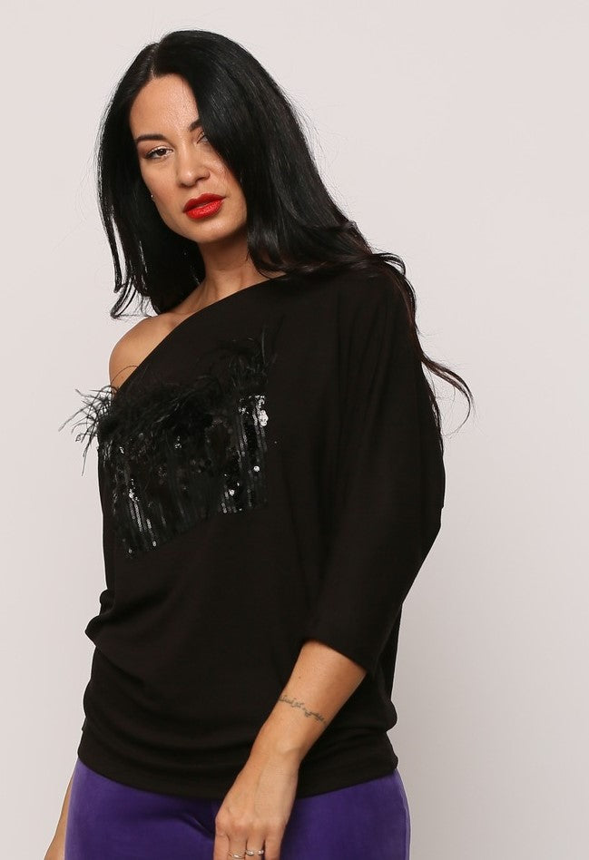 Μπλούζα με παγιέτα