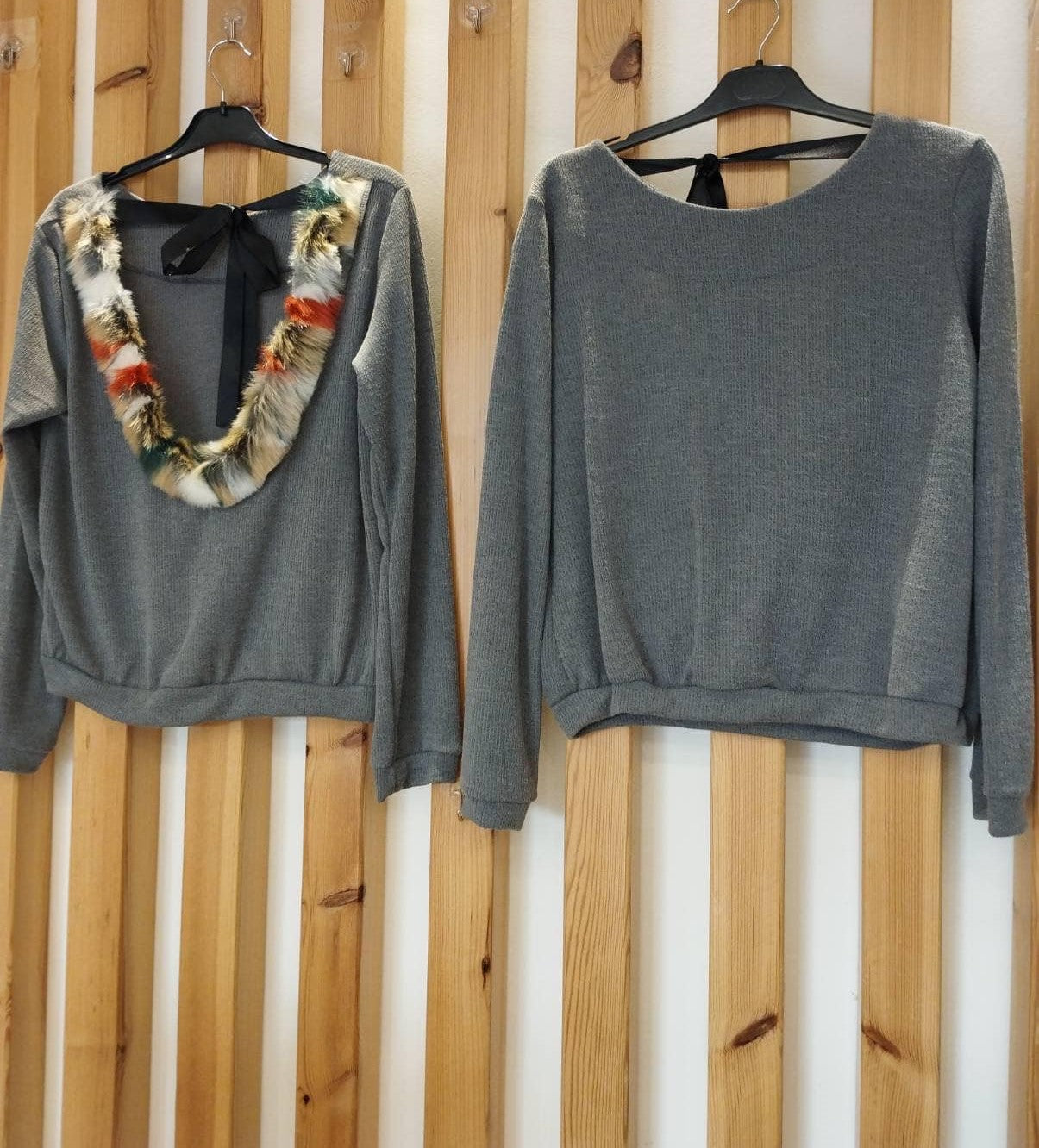 Μπλούζα πλεκτή rib detailed