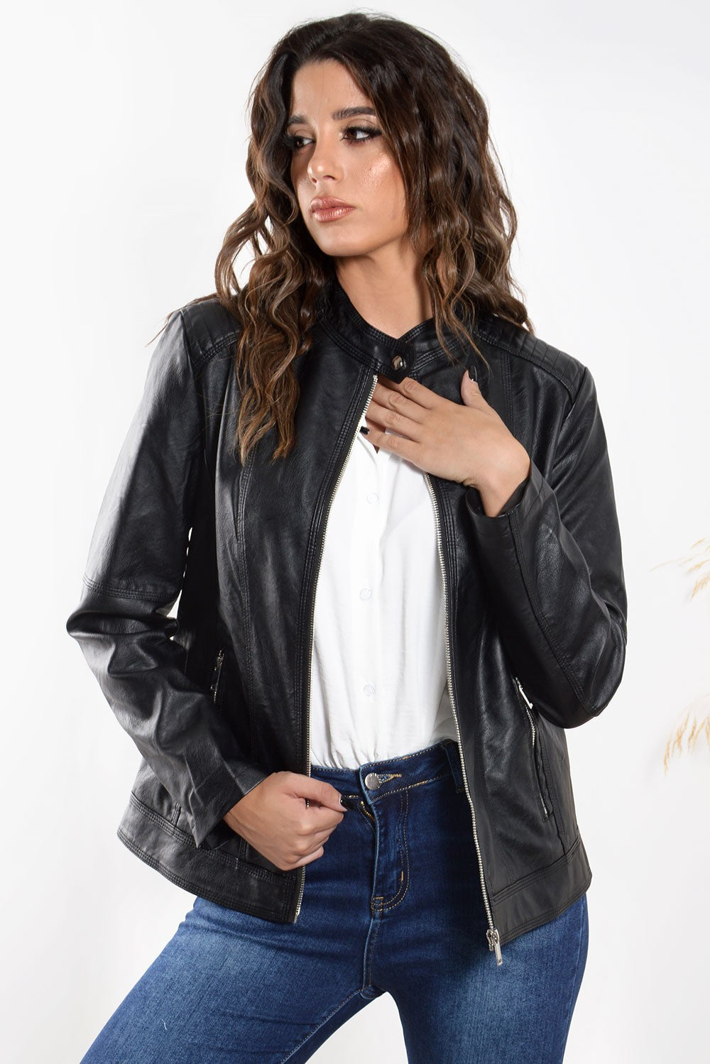 Biker Jacket δερματίνης