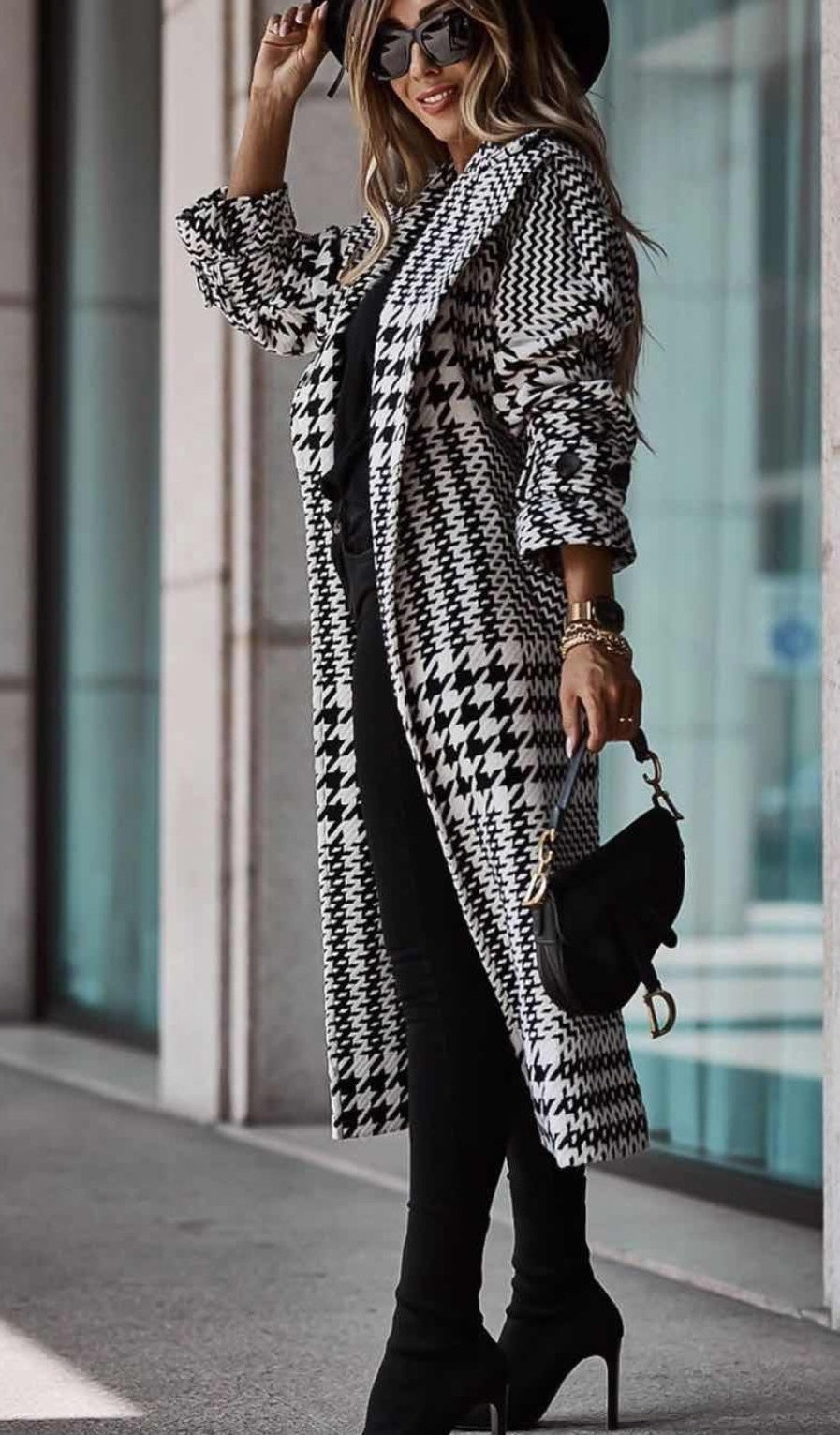 Manteaux printed με ζώνη