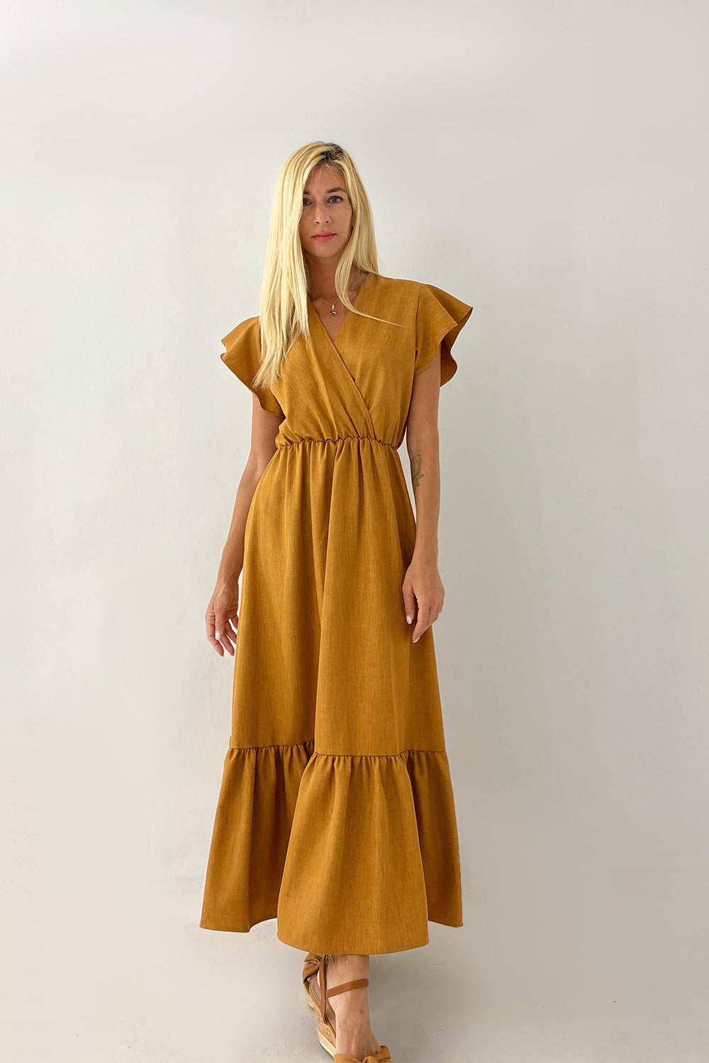 Φόρεμα maxi κρουαζέ