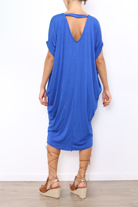 Φόρεμα βισκόζης με άνοιγμα στην πλάτη