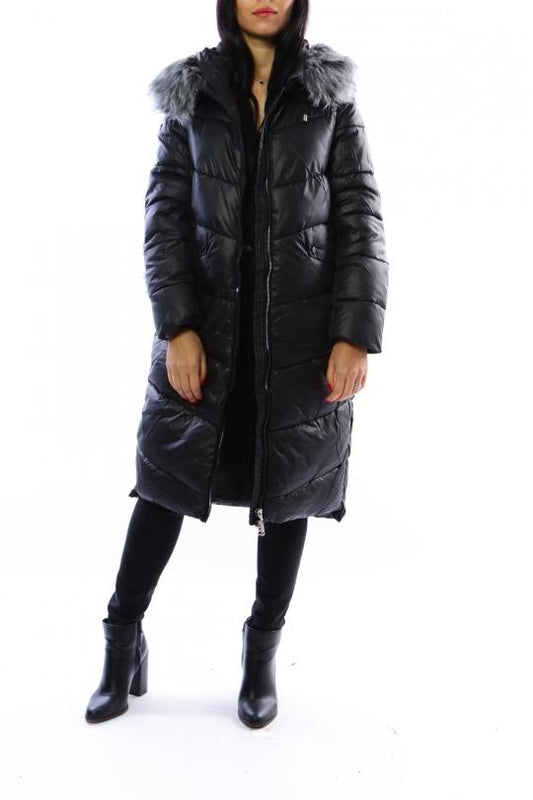 PARKA με κουκούλα και γούνα και γούνινα διακοσμητικά στις τσέπες