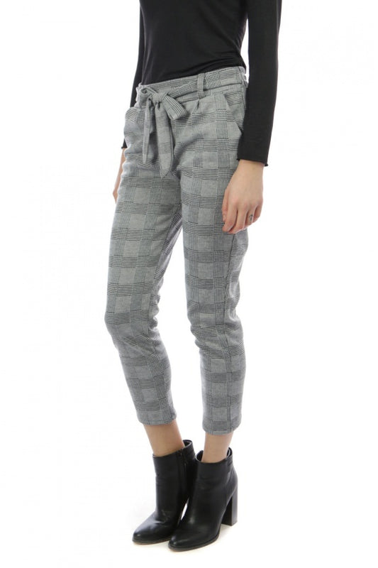 Παντελόνι με λάστιχο στη μέση και ζώνη