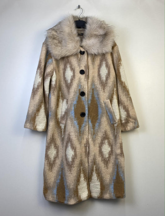 Μουτόν midi printed με γούνα