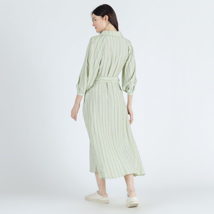 Φόρεμα σεμιζιέ ριγέ