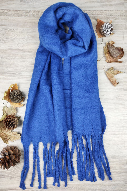 Κασκόλ πλεκτό χνουδωτό