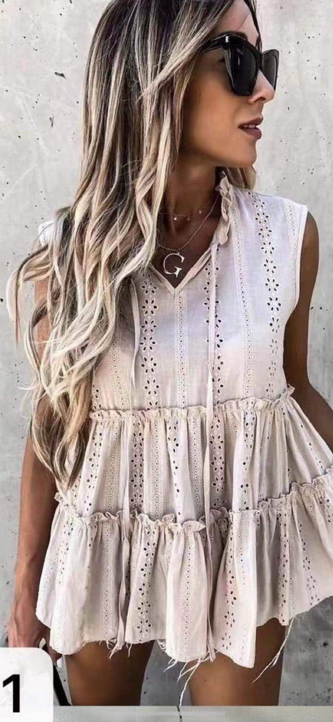 Τοπ με κέντημα βαμβακερό