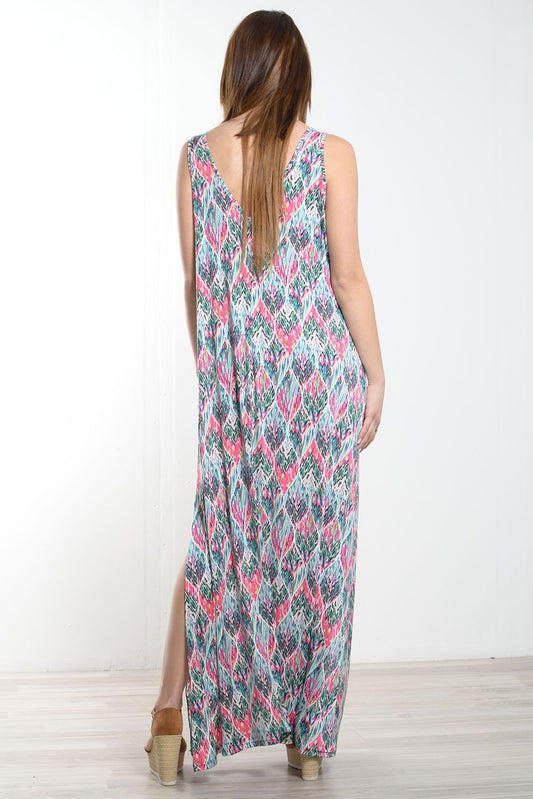 Φόρεμα maxi εμπριμέ