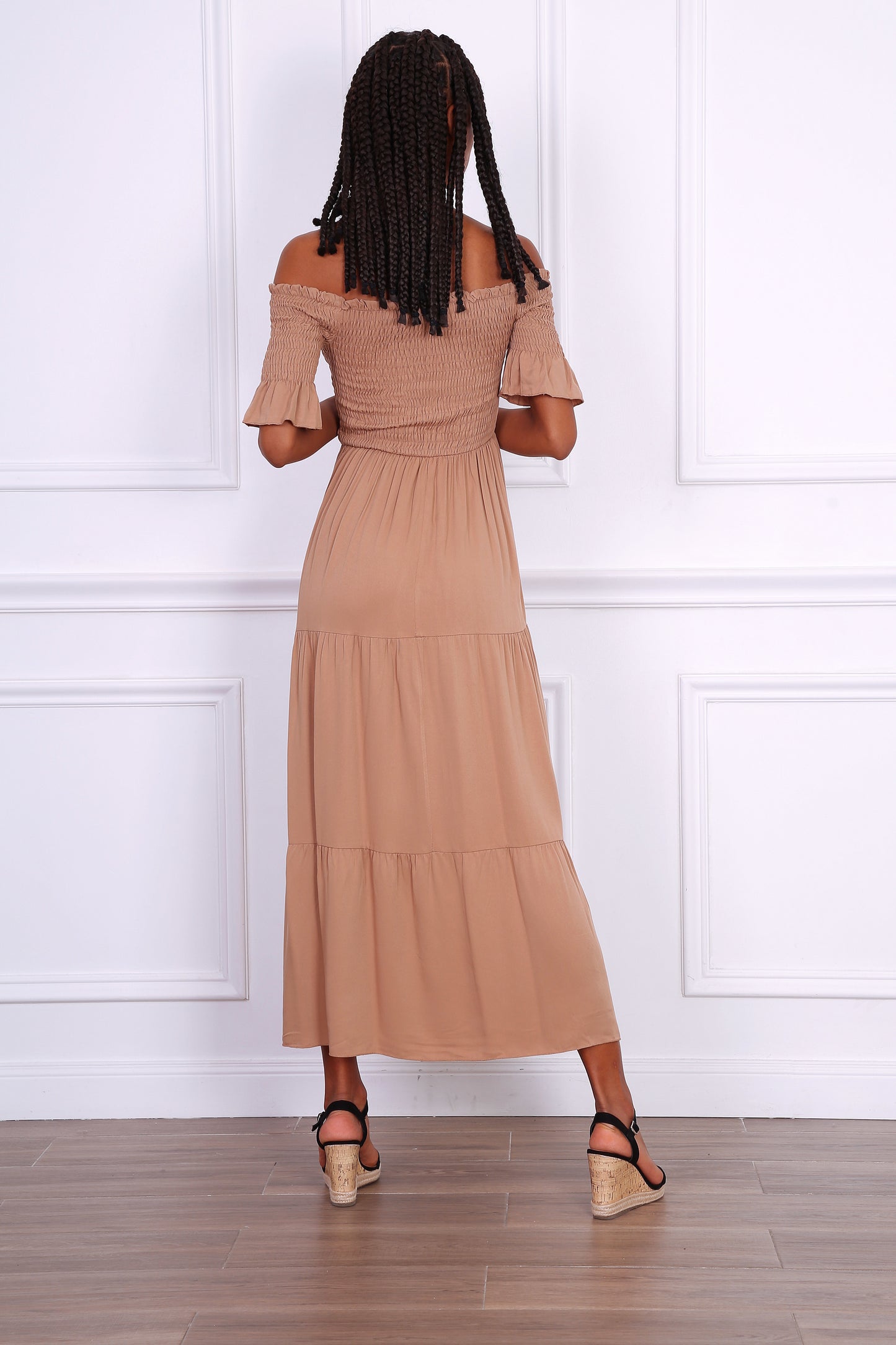 Φόρεμα maxi έξωμο