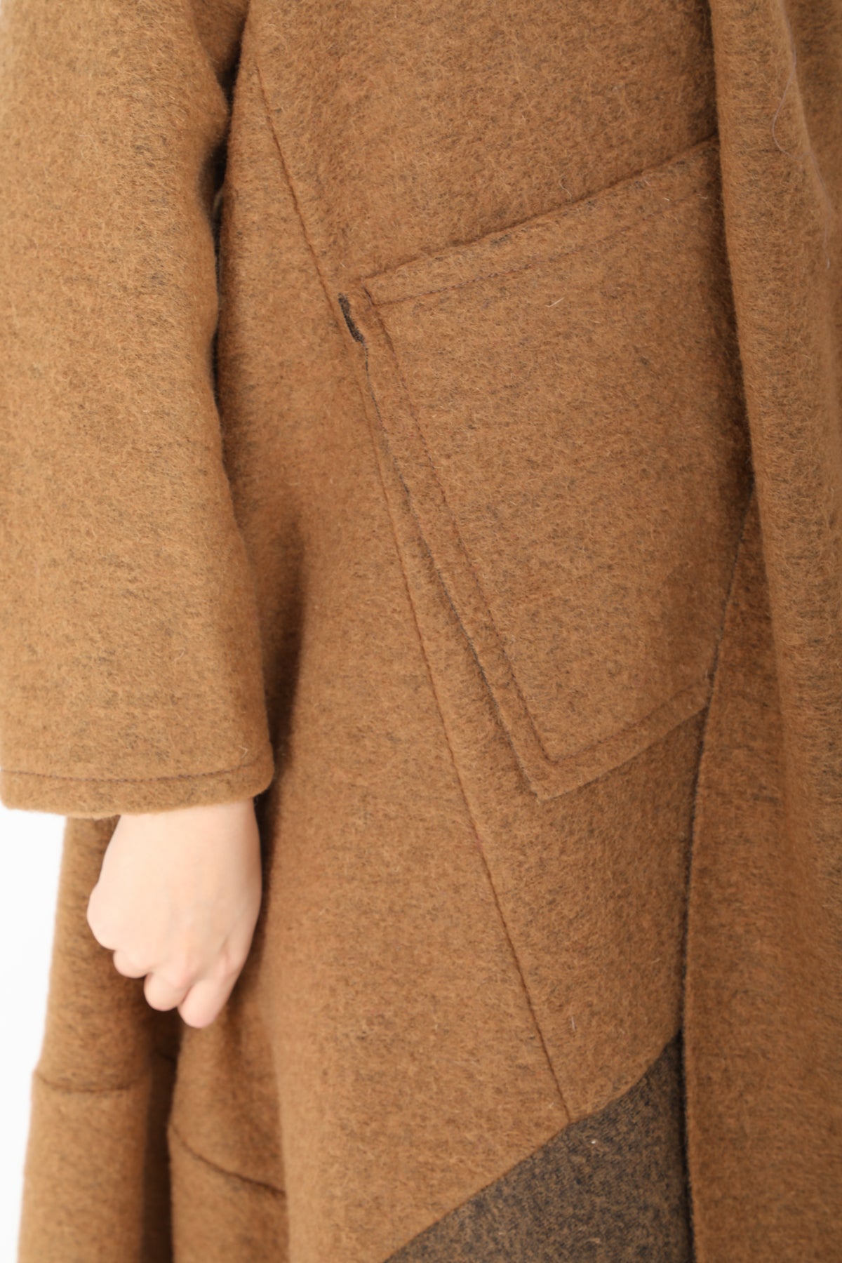 Παλτό midi δίχρωμο oversized