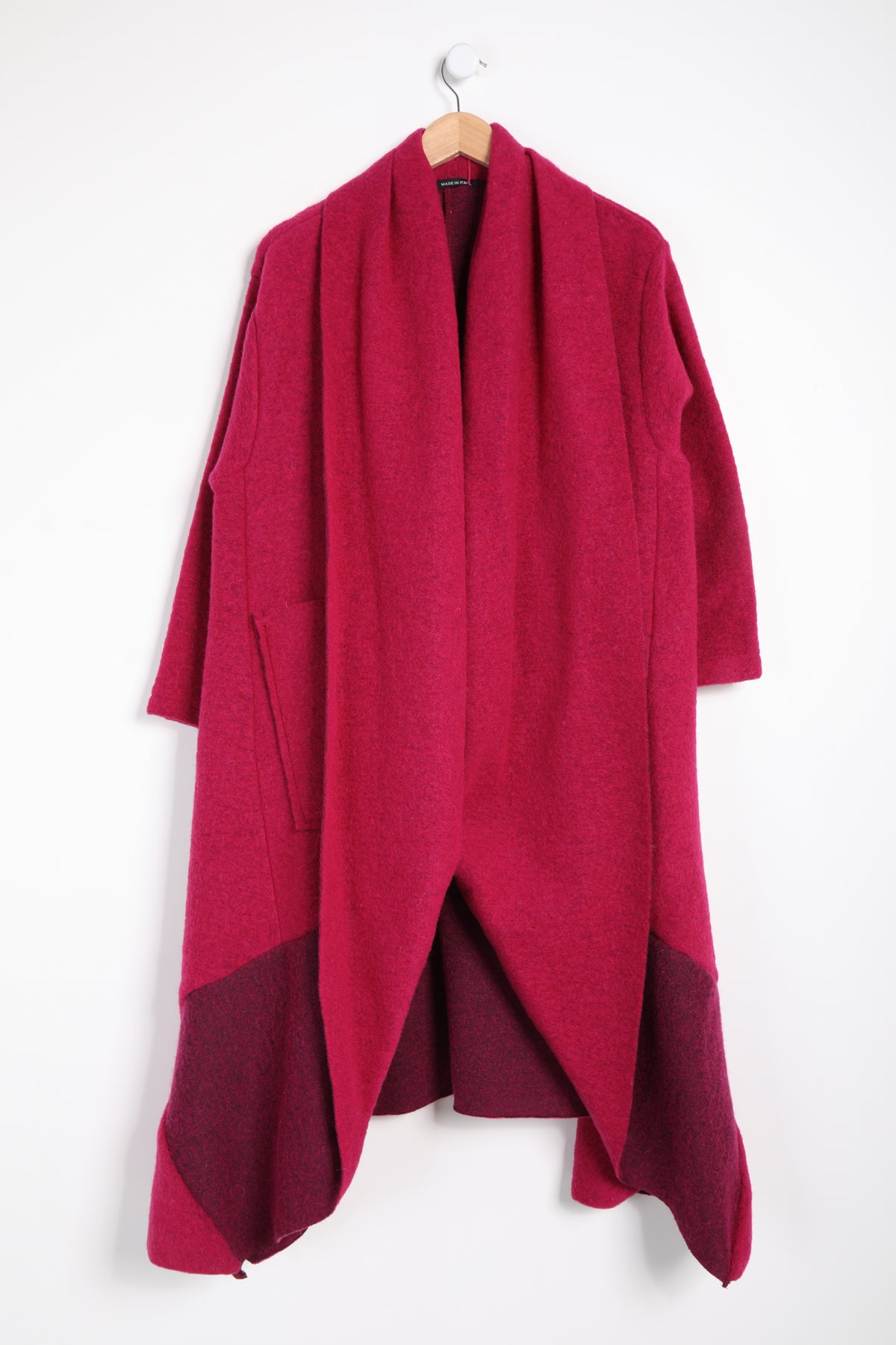Παλτό midi δίχρωμο oversized