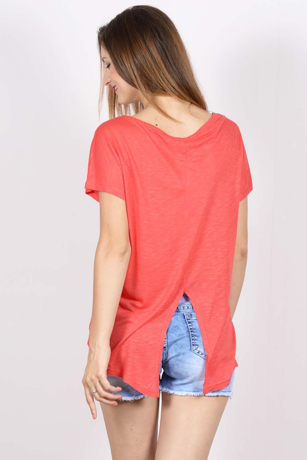 Μπλούζα κοντομάνικη φλάμα με στάμπα