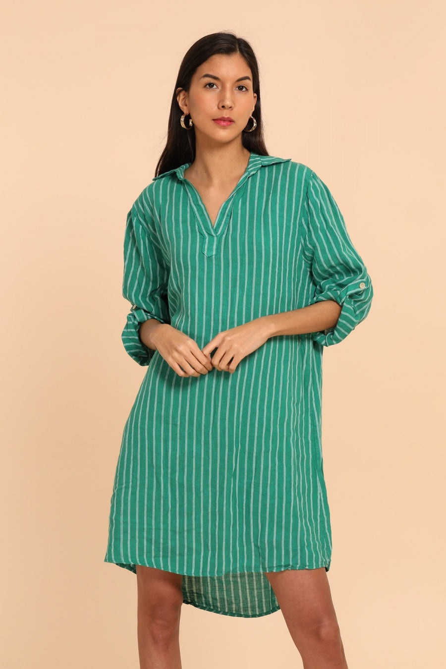 Shirt dress linen
