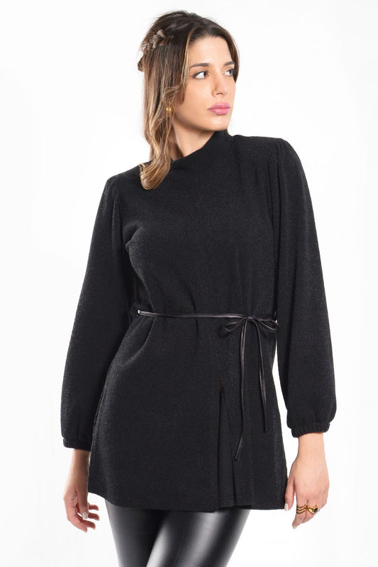 Μπλούζα πλεκτή με βάτες