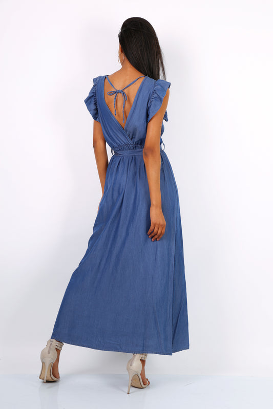 Φόρεμα maxi κρουαζέ