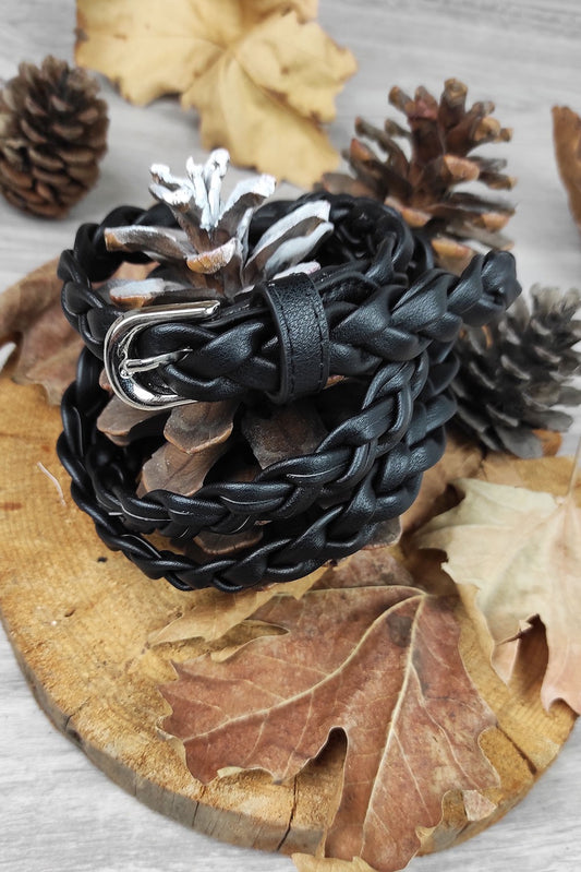 Ζώνη δερματίνης πλεξούδα