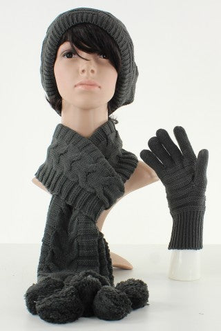 Σετ κασκόλ - σκούφος - γάντια