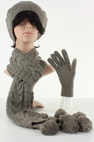 Σετ κασκόλ - σκούφος - γάντια