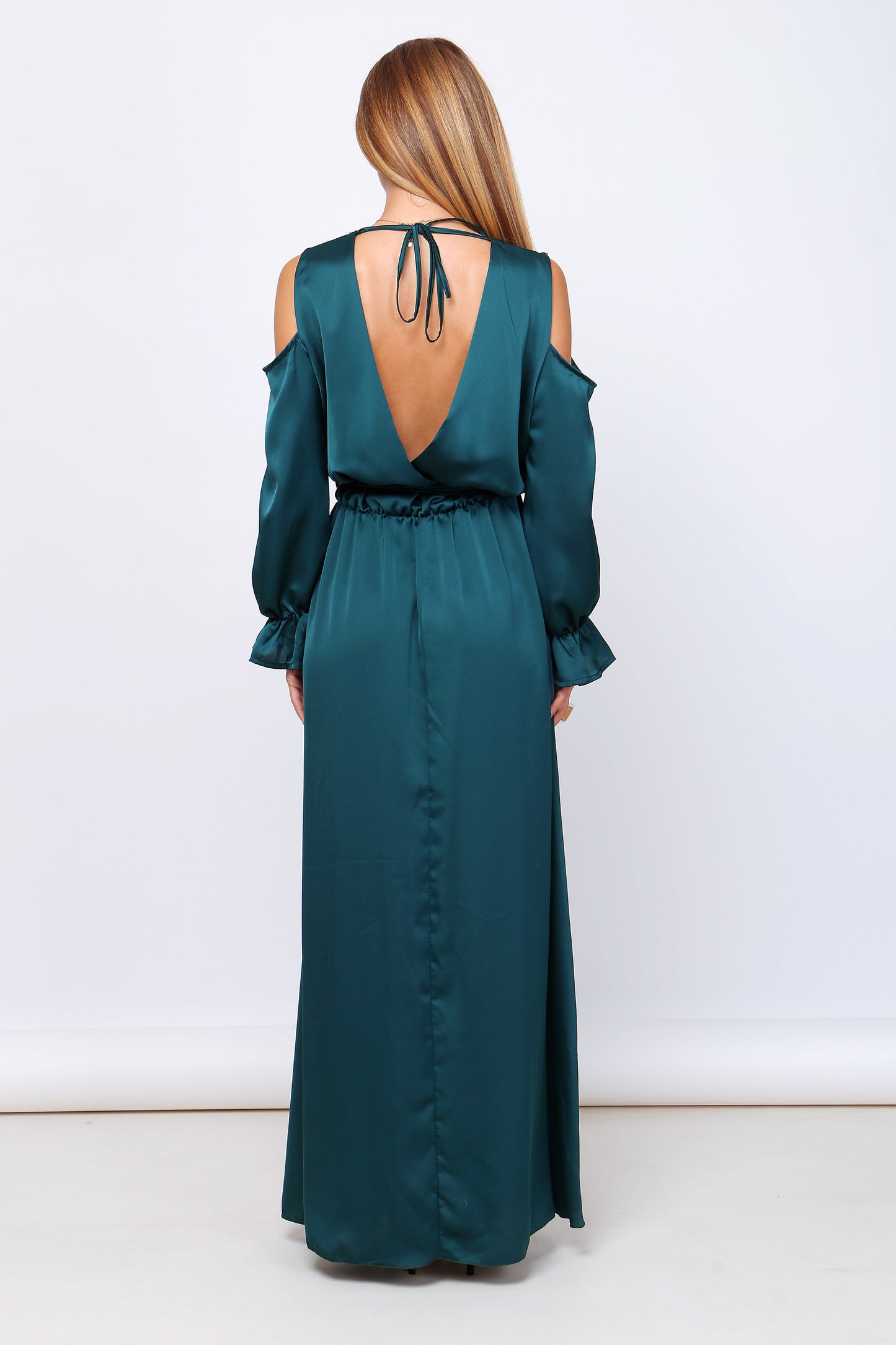 Φόρεμα maxi σατινέ