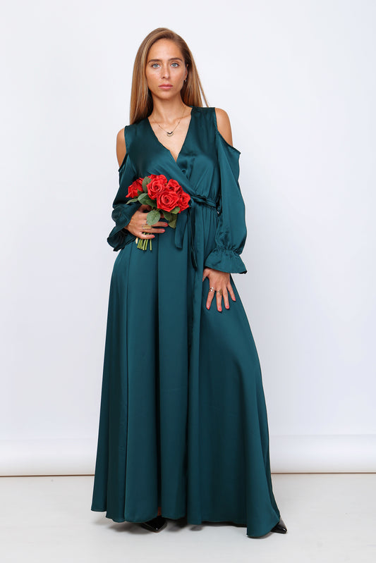 Φόρεμα maxi σατινέ