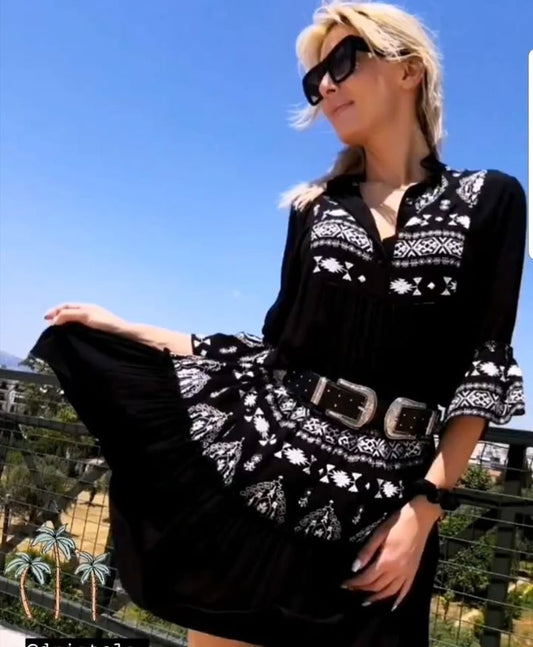 Φόρεμα boho midi