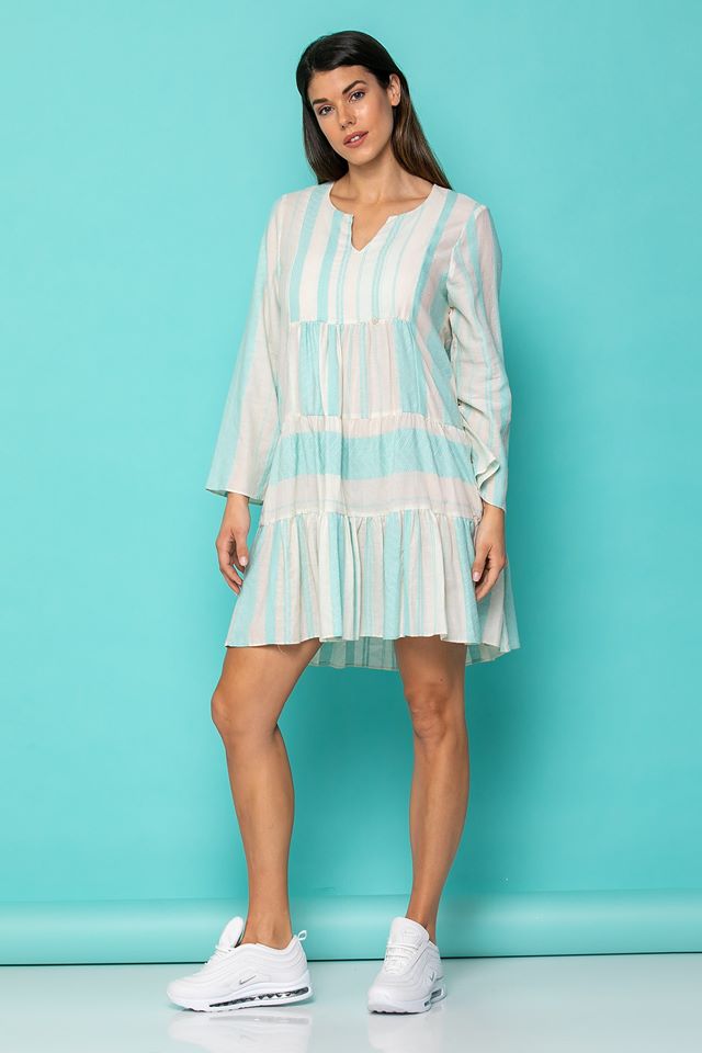 Φόρεμα midi ριγέ