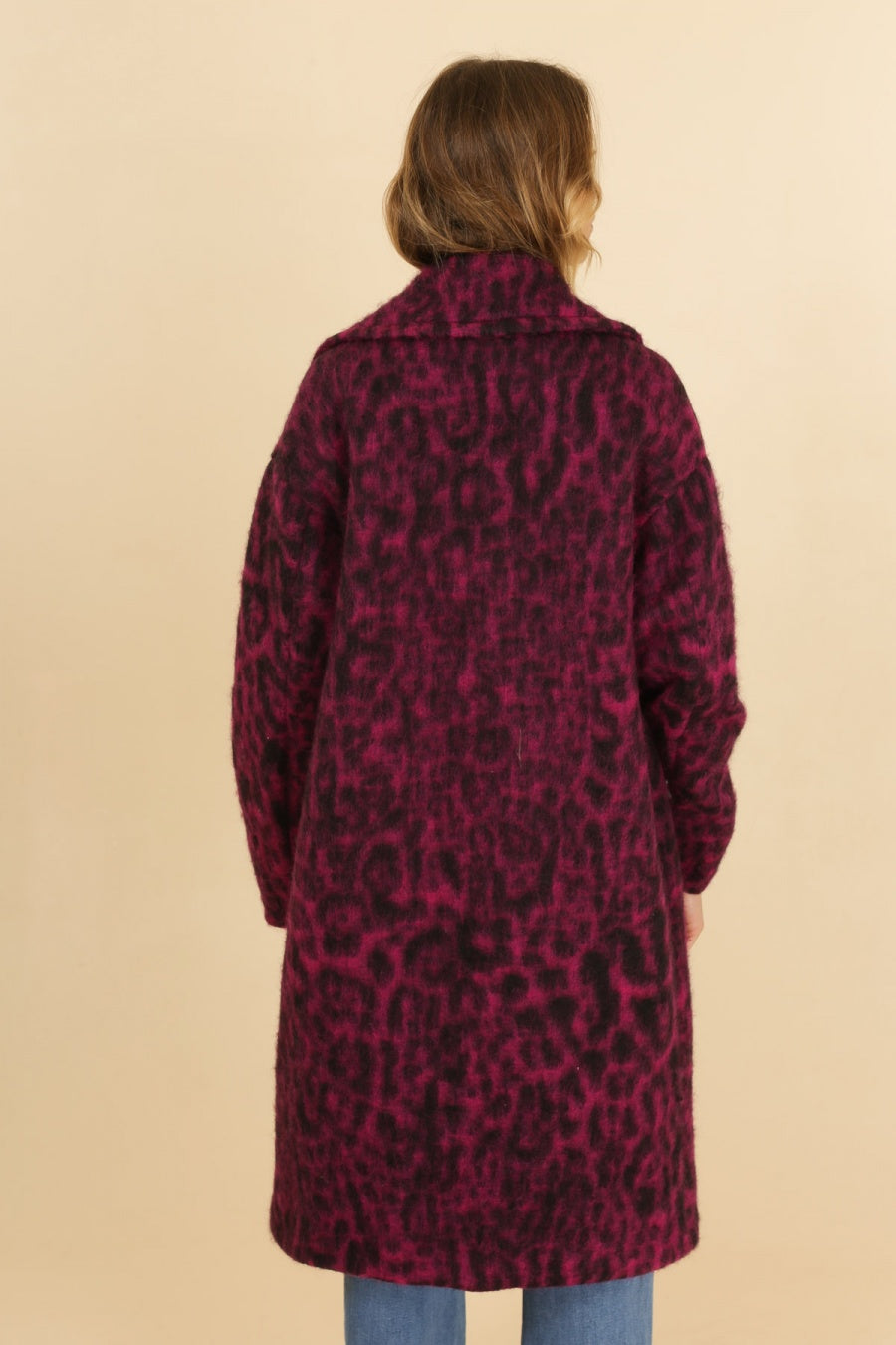 Παλτό μάλλινο animal printed