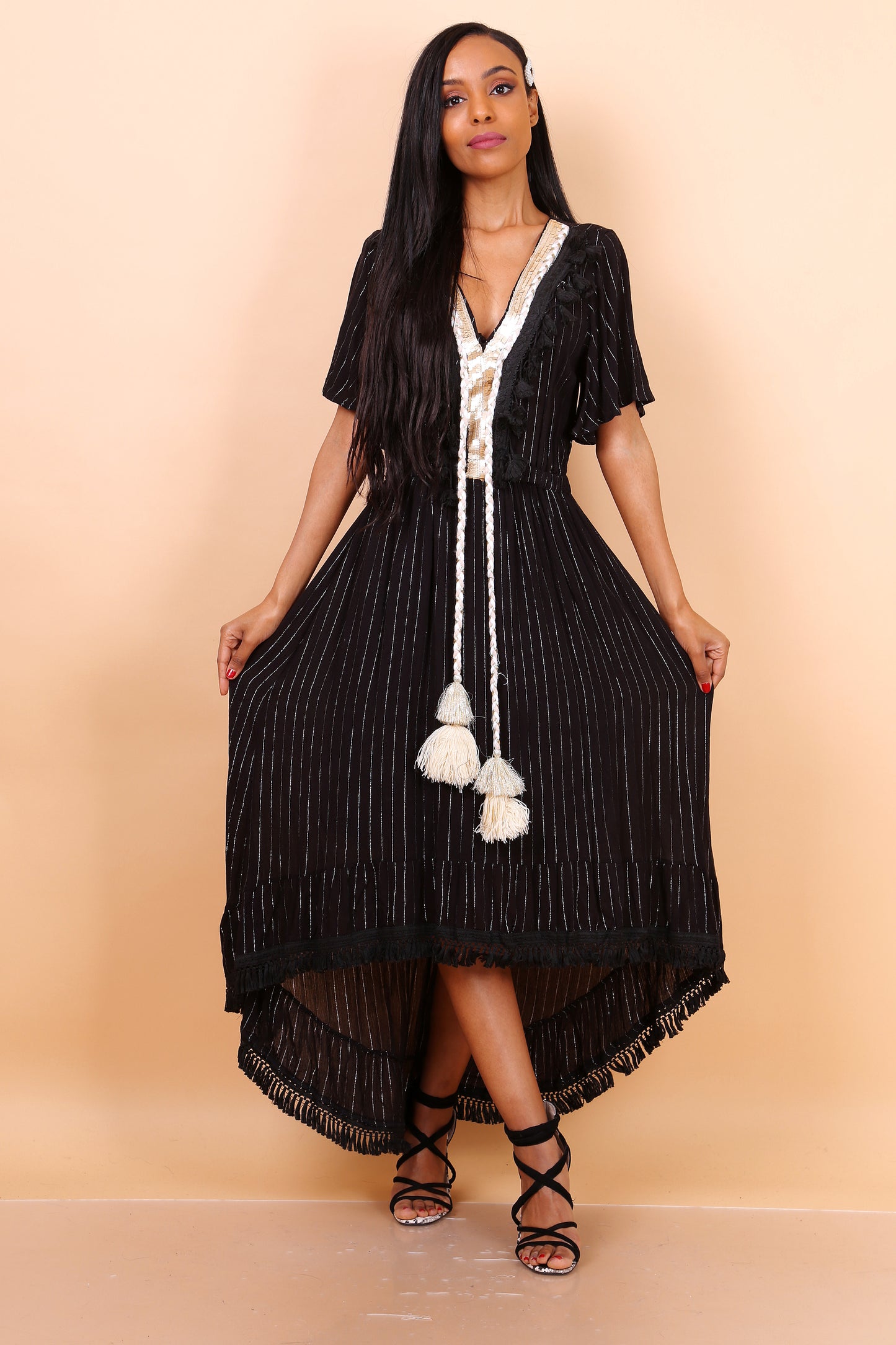 Φόρεμα boho ασύμμετρο