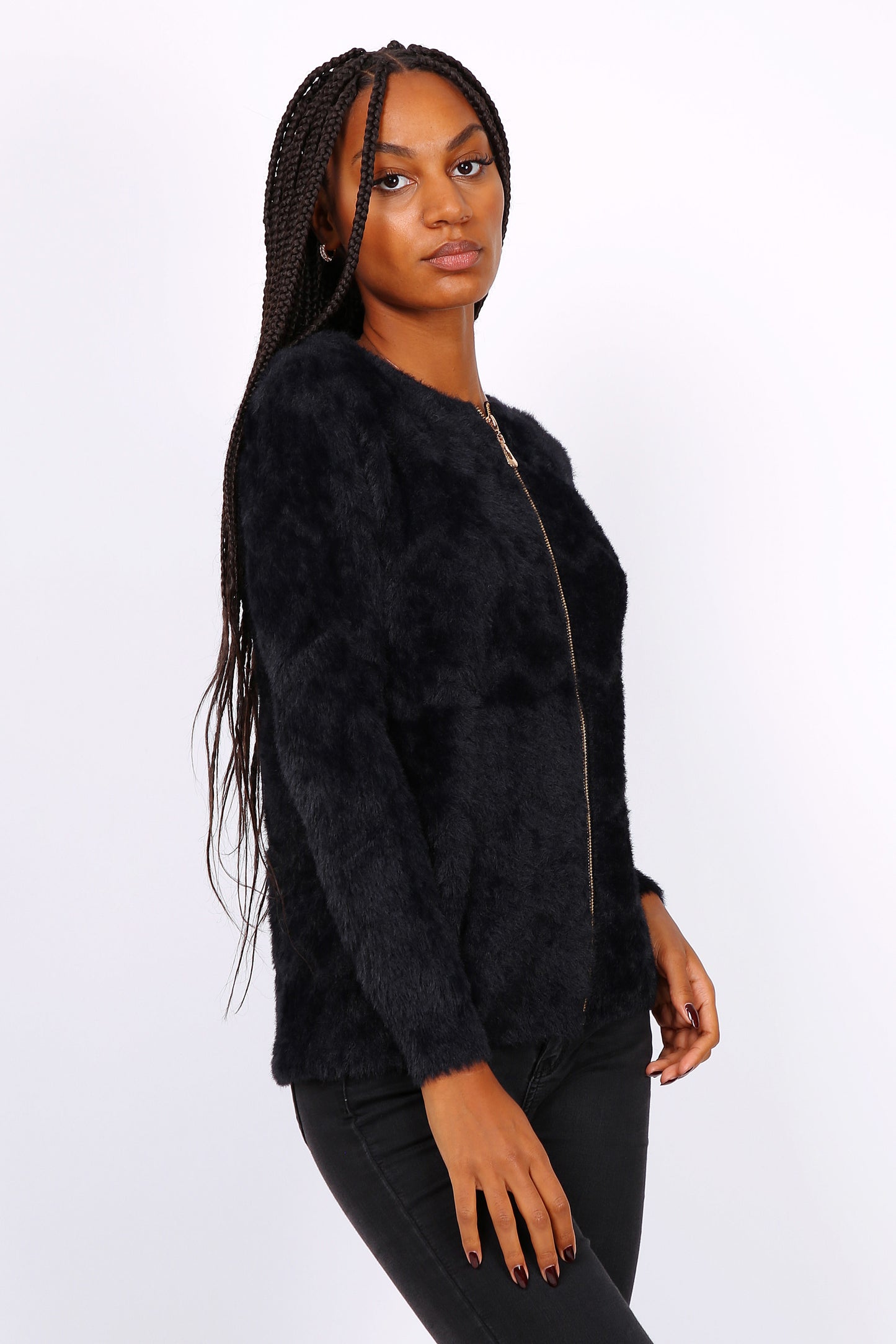 Μπλουζοζακετάκι γούνινο χνουδωτό