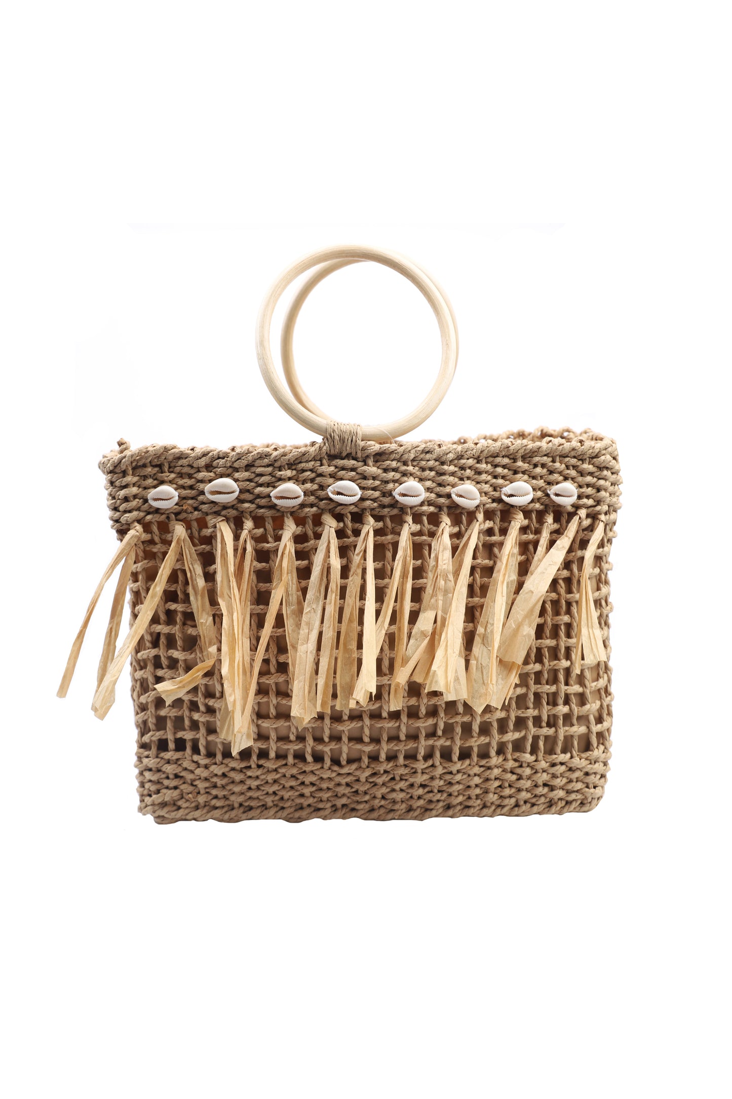 Τσάντα ψάθινη boho