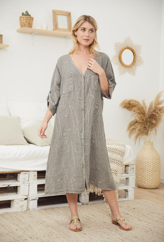 Φόρεμα μακρύ με printed floral